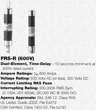 600v time delay fuses