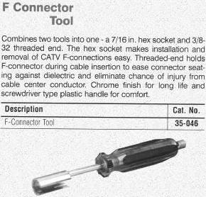 f connector tool